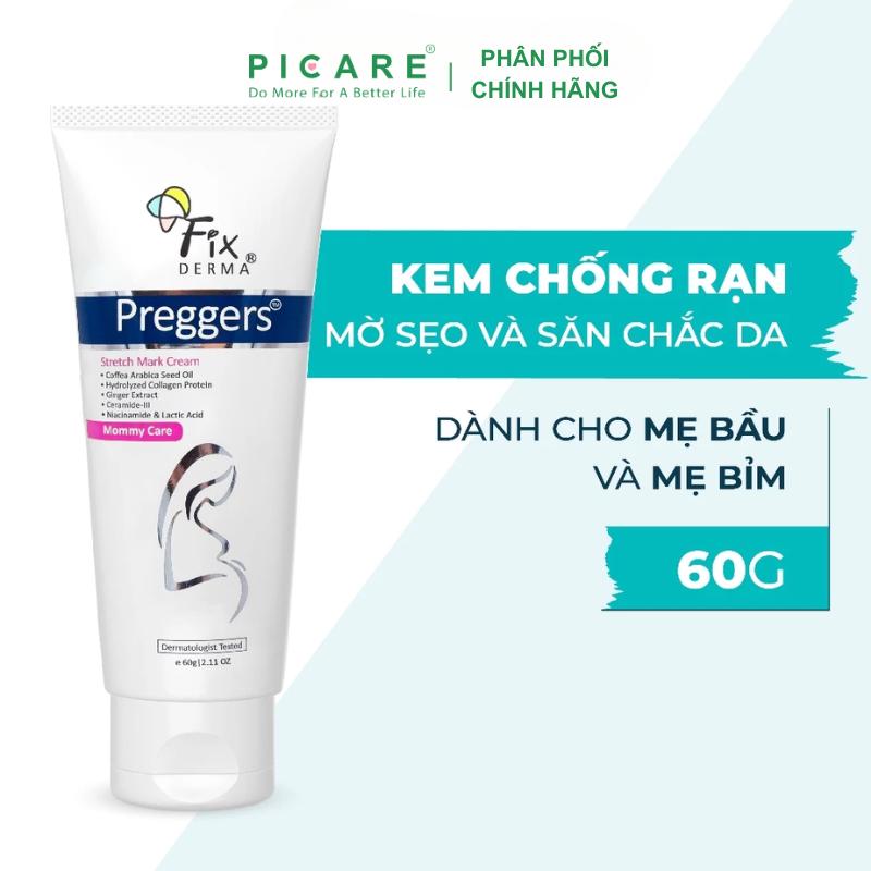 Kem Dưỡng Ẩm, Mềm Da, Mờ Vết Rạn Fixderma Preggers Stretch Mark Cream 60g