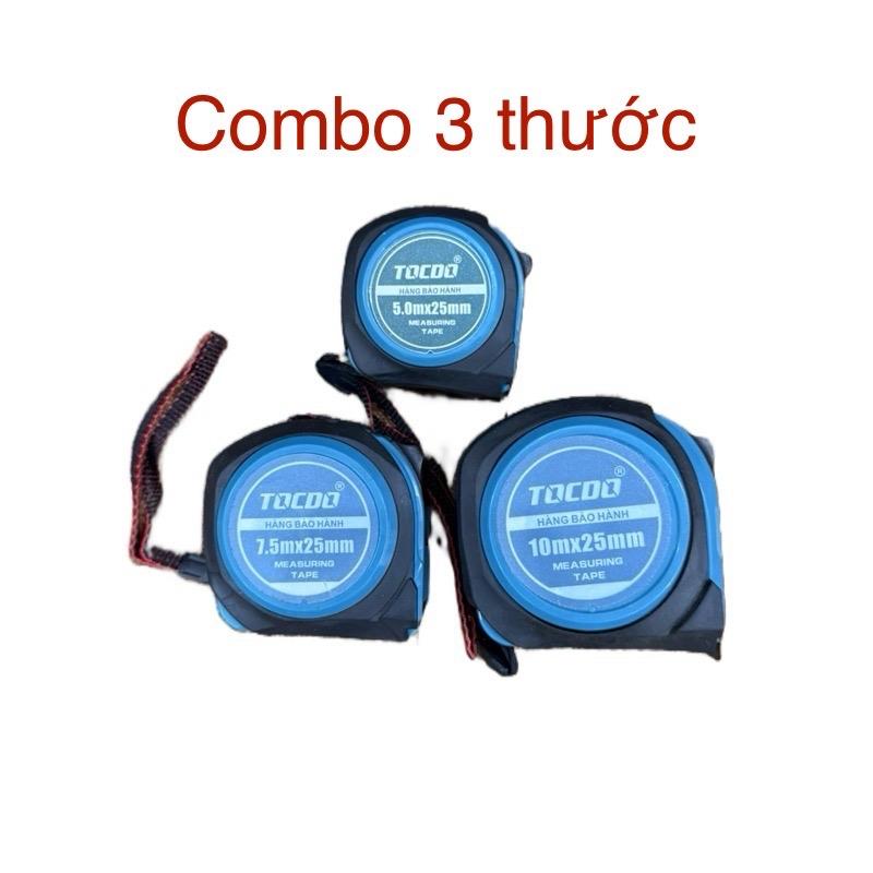 Combo 3 Thước bọc cao su tocdo 5m-7,5m-10m