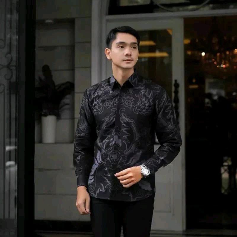 Baju Kemeja Batik Pria Modern Terbaru Batik Pria Kemeja Lengan Panjang Motif Batik 2025 Batik  Pekalongan Katun 3
