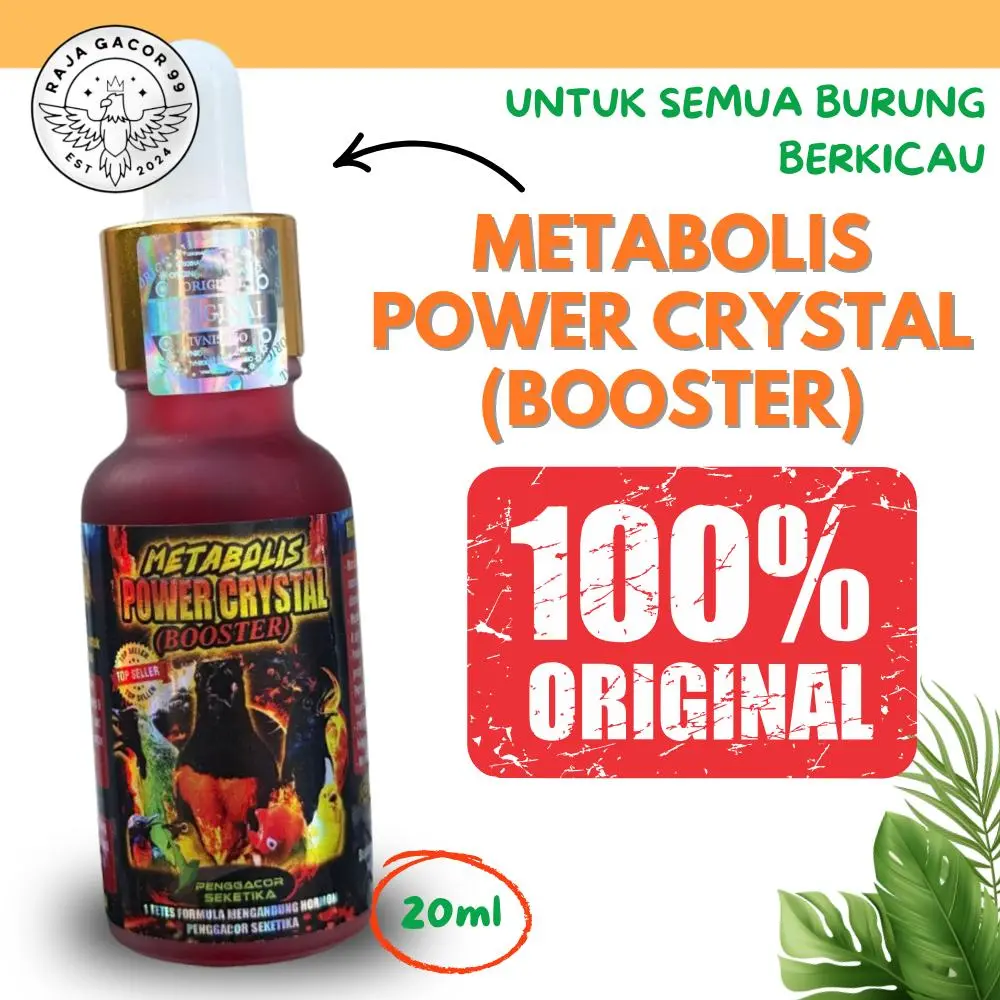 METABOLIS POWER CRYSTAL BOOSTER 20ml Vitamin untuk memenuhi kebutuhan stamina burung berkicau