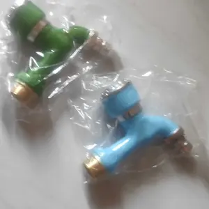 SJT - Kran Air Bulat Plastik Pvc Keran Kamar Mandi Taman Tembok Mahkota 1/2 & 3/4 Inch Honxi Kristal