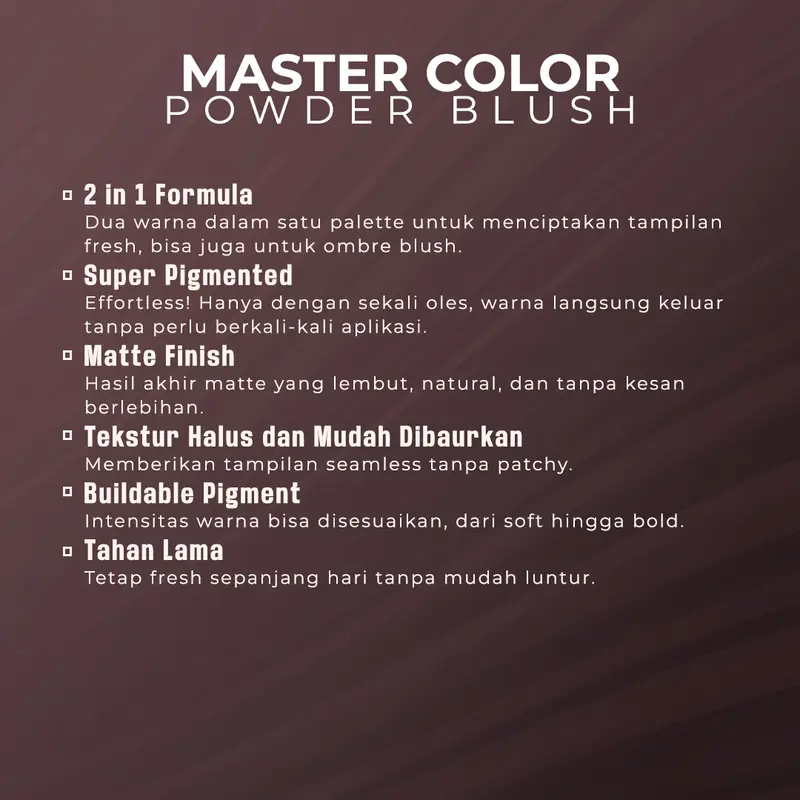 ARMAN ARMANO COSMETICS - Master color powder blush Wajah 1