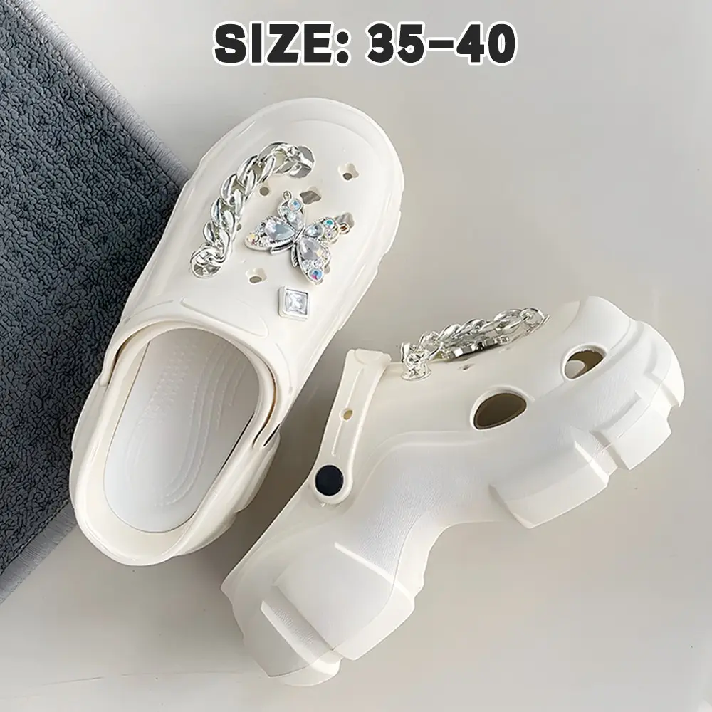 Sandal Wanita dasi kupu-kupu Aim Wedges Karet Eva Bahan Empuk Anti Slip Derta Sandal Jelly Fuji Sandal Baim Wanita Slip On Sandal Wedges Anti Air Sandal Kodok Slip On Sendal Medis EVA