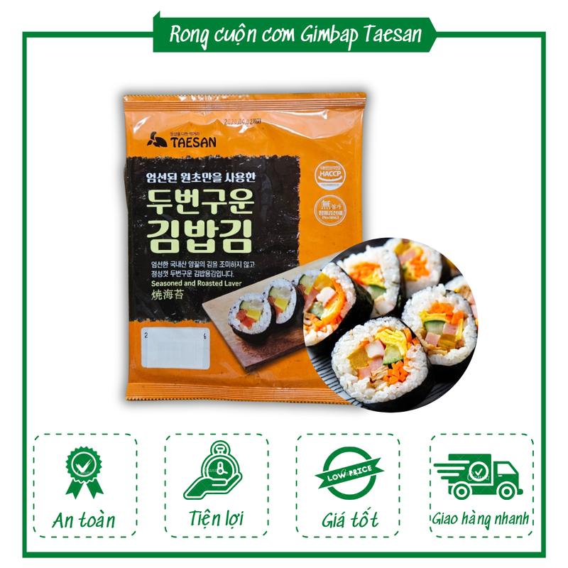 Snack Ăn Vặt Rong biển cuộn cơm Kimbap Hàn Quốc gói 10 lá Food Thức Ăn Lá Rong Biển rong biển bigbang