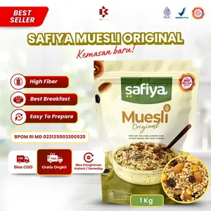 Muesli Safiya 1 Kg - Dried Fruit Sereal Sarapan Almond Granola Oat Oatmeal Susu