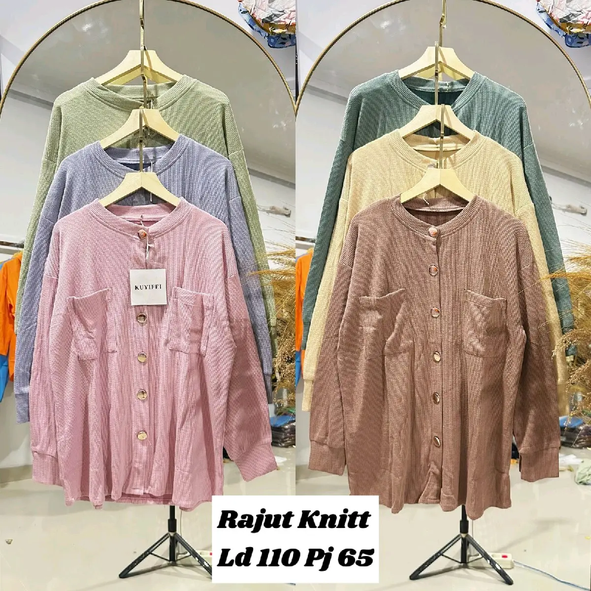 FEMINIM-Atasan knitt polos