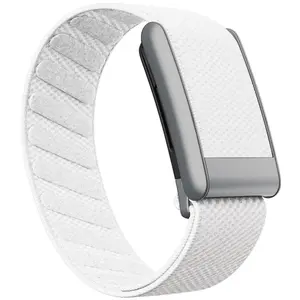 Dijual tali jam, bukan seluruh perangkat.Kompatibel dengan Gelang Whoop 5 0 PEAK Pita Elastis Olahraga Tali Nylon MG dengan Bingkai Logam Perak Matte