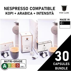 [Bundle of 3 Special] Pod Labs Nespresso Compatible Coffee Lovers (30 Capsules)