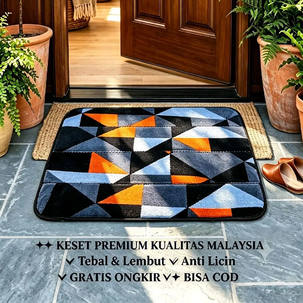 Murah Banget Keset Malaysia Viral Tebal Lembut Premium Anti Slip Warna Dan Motif Cerah Aesthetic Cocok Untuk di pakai di depan pintu teras pintur kamar dan pintu kamar mandi