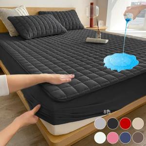 防水マットレスカバー、柔らかく快適で通気性のあるマットレスプロテクター、寝室、ゲストルーム、アパート、学校、家庭用寝具用品