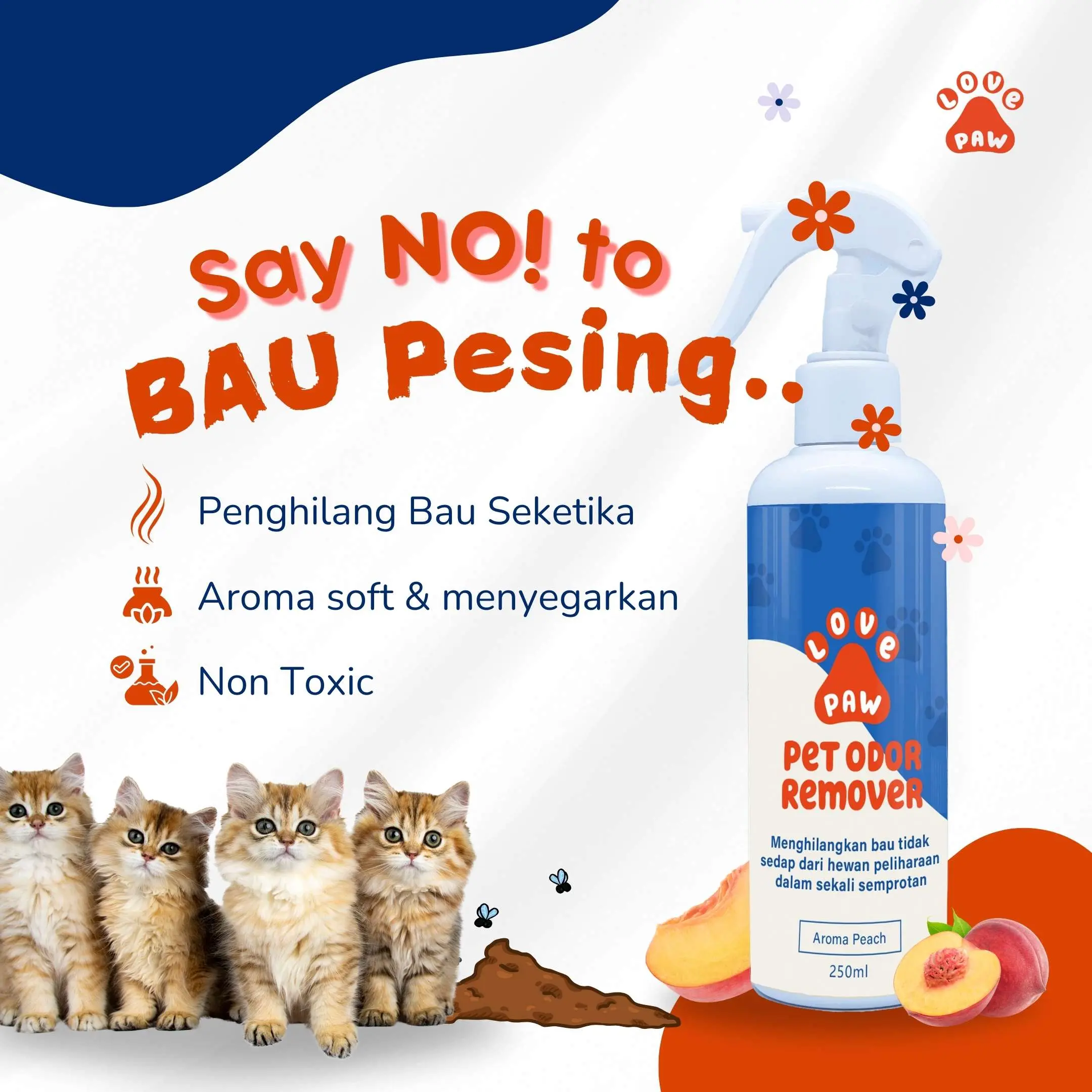 Love Paw Pet Odor Remover 250ml Penghilang bau hewan