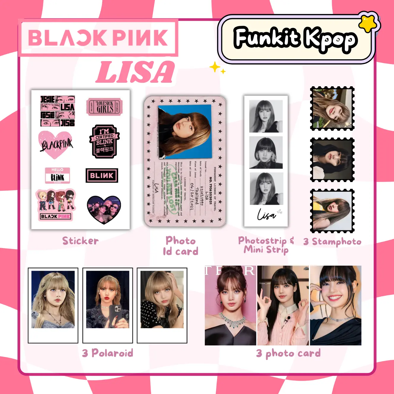 FANKIT KPOP BLACKPINK 13 Item | GIFT Box Kpop | Hampers BLINK Kpop | FANKIT BP LISA JISOO JENNIE ROSE MURAH