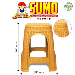 Paket 3 pcs MURAH - Kursi Baso Plastik Motif Rotan SUMO TABITHA - Tahan Beban 100Kg - Chairs - Furniture