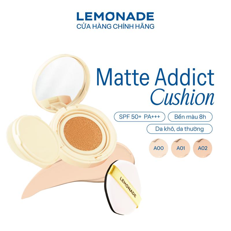 [SALE VỎ CŨ DATE T5.2026] Phấn nước Lemonade Matte Addict Cushion 15g