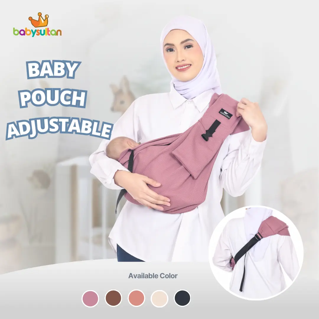 Babysultan Waffle Baby Pouch Adjustable dengan Busa Empuk dan Pouch Multifungsi Gendongan Bayi Instan Premium dari Newborn sampai Toodler