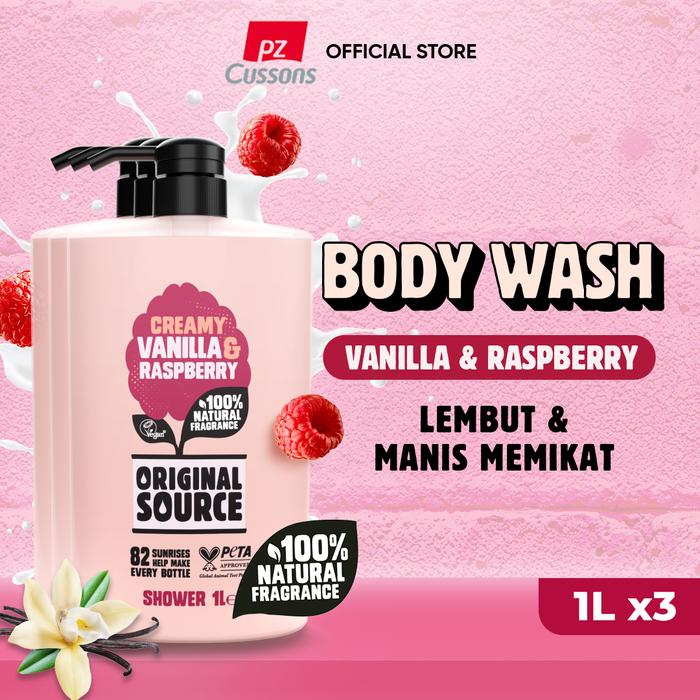 Gambar Original Source Body Wash Vanilla & Raspberry 1 Liter X3 pcs – Raspberry & Vanilla Sabun Mandi Cair Wangi Manis, Segar & Menceriakan dari CussonsID Kota Administrasi Jakarta Barat Tokopedia