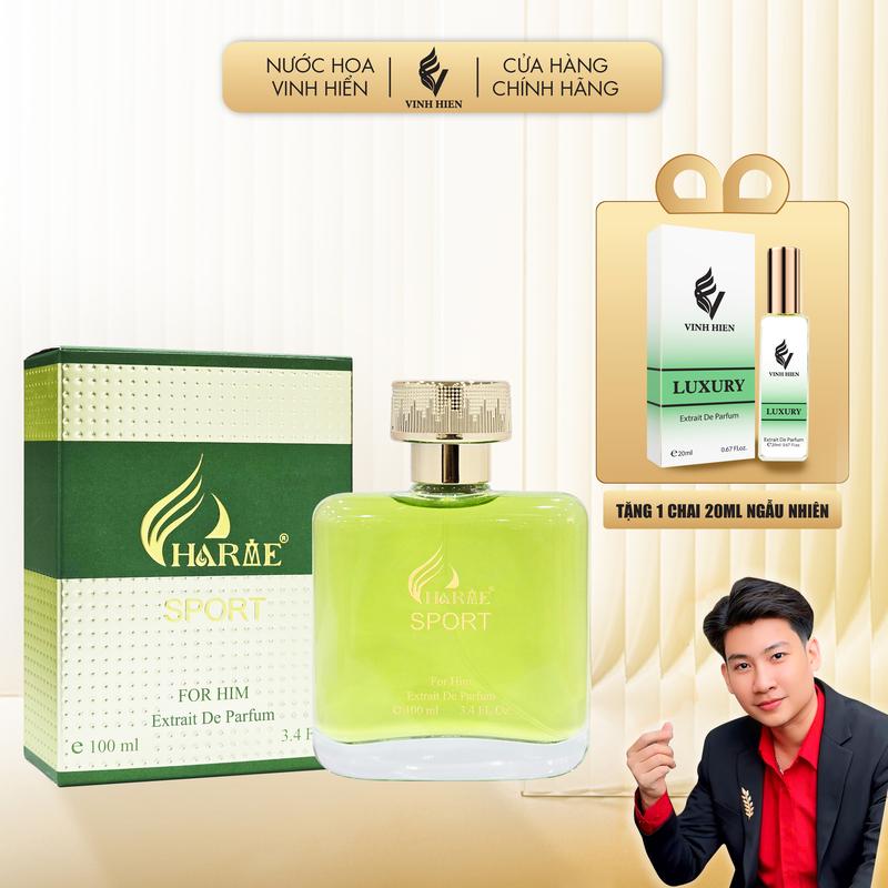 Nước Hoa Nam SPORT 100ML - Tặng kèm 1 chai 20ml - Cosmetic Xịt Thơm - CHARME PERFUME
