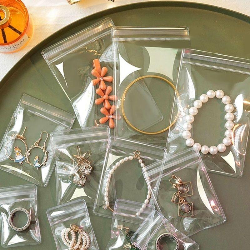 Clear Pouch Travel Accessoris Storage Pouch transparan/ Kantong Plastik Klip Transparan/ Plastik Antioksidasi Eceran Satuan 0
