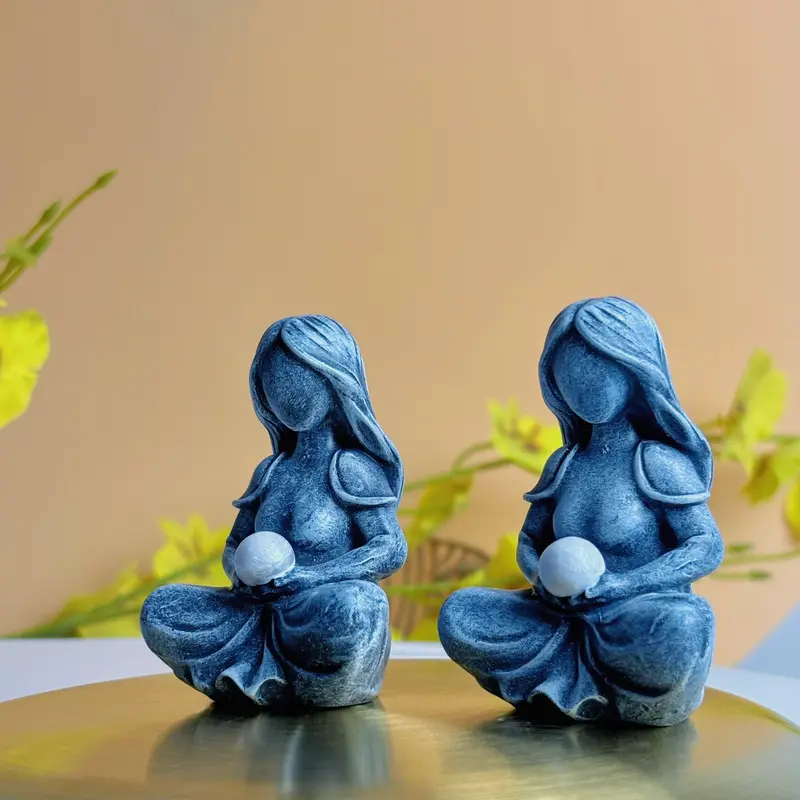Moon Goddess Statue Decoration Craft, 1 Count Romantic Moon Goddess Ornament, Home Decor for Living Room Bedroom Office 7