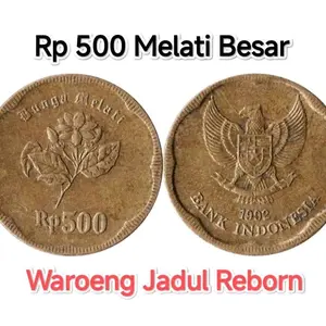 Koleksi Mahar Nikah 500 Rupiah Kuning Rp 500 Melati Besar Sejarah Tinggi Untuk Pajangan dan Koleksi Koin Kuno Unik Berharga