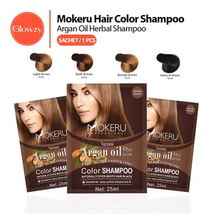 PROMO!! Shampoo Pewarna Rambut Permanen Tanpa Bleaching 25ml - Hair Color Argan Oil Shampo - 4 Warna