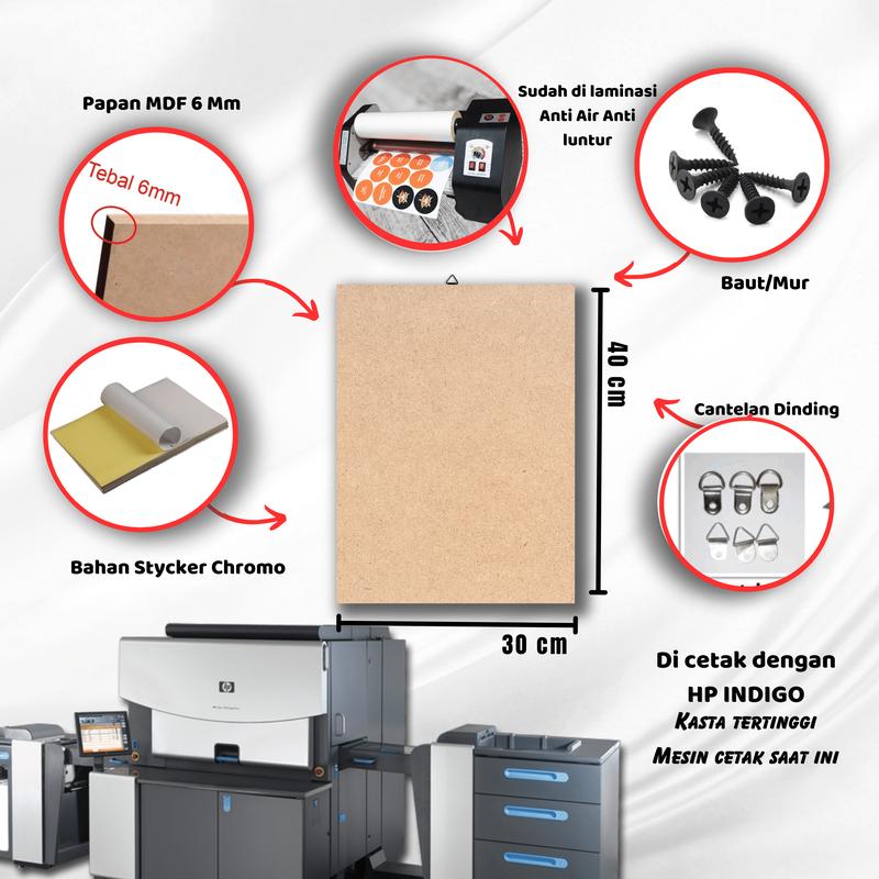 CETAK FOTO CUSTOM 1 PCS 12R 30X40 CETAK FOTO DENGAN BINGKAI MDF Dipasang di Dinding Modern 5