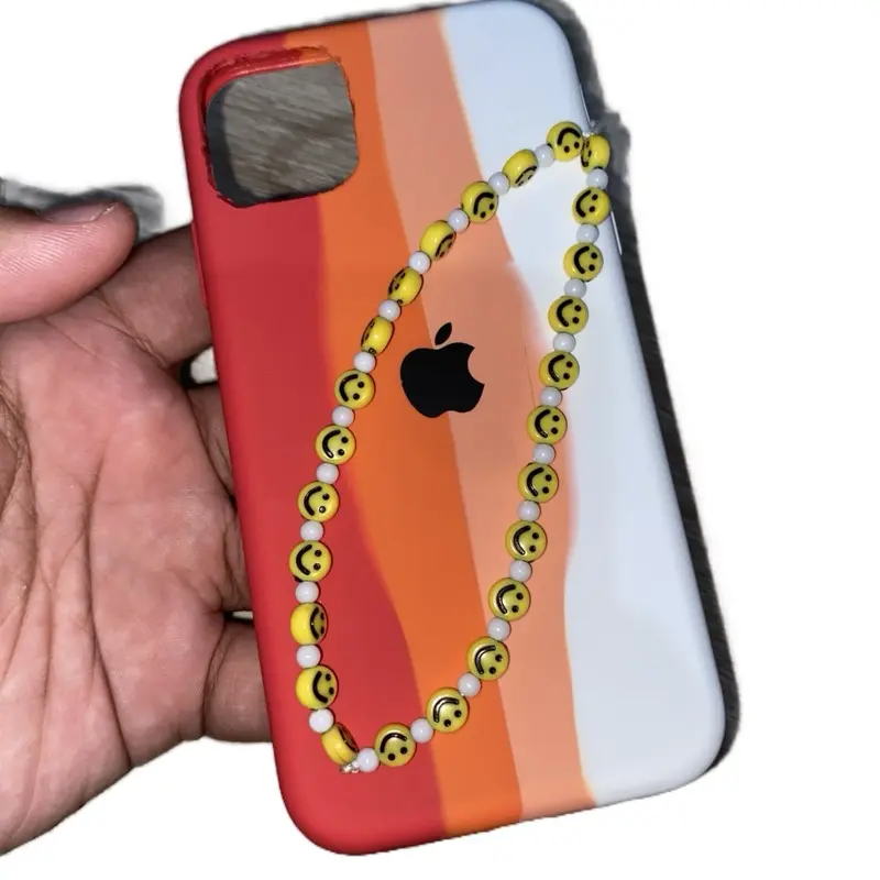 Tali Handphone Charm Smile Putih untuk Lanyard Aksesoris 0
