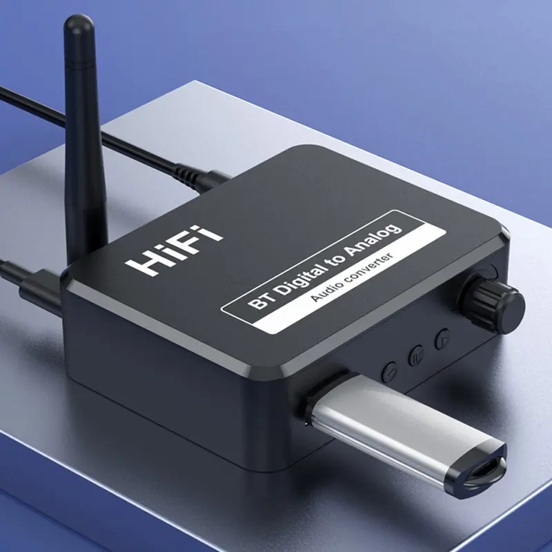 Bộ Thu Âm Thanh Bluetooth 5.1, Âm Thanh HiFi, Tương Thích AUX / Quang / Coaxial, Đầu Vào Ăng Ten, Bộ Chuyển Đổi Âm Thanh, Cho Âm Thanh Nổi Gia Đình, Hiệu Suất Cao, Tầm Xa, 2 Trong 1 3