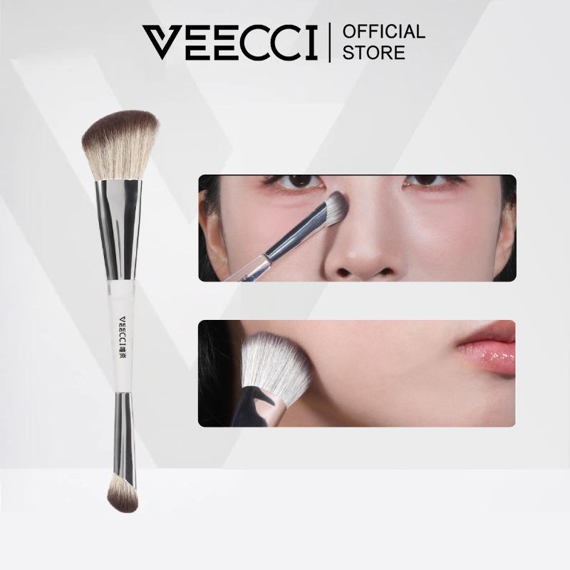 VEECCI Cọ Trang Điểm, 2 Trong 1, Cọ Tạo Đường Viền, Cọ Đánh, Mềm Và Dễ Sử Dụng, Đa Chức Năng