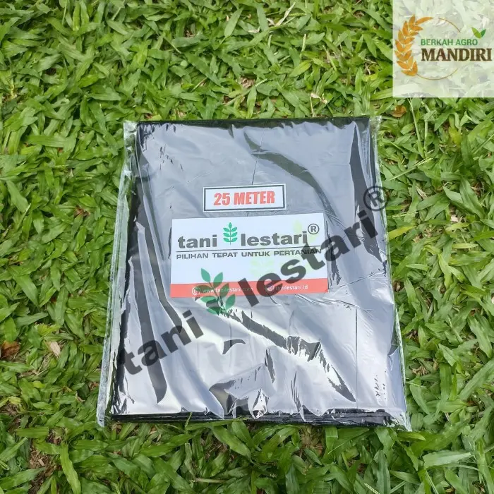 PLASTIK MULSA HITAM PERAK 25 METER MTR TANI LESTARI 1