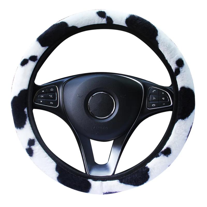 Product Introduction of Penutup stereng kereta mewah lembut universal, set penutup gear brek tangan, cetakan lembu, tidak licin, aksesori dalaman penggayaan kereta, 37-38CM 15