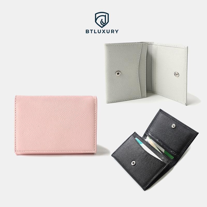  Ví Nữ Gấp Mini Cara Da Bò Epsom Cao Cấp Nhập Khẩu Bảo Hành 12 Tháng Ví Nữ Cầm Tay Thương Hiệu BTLUXURY Wallet 