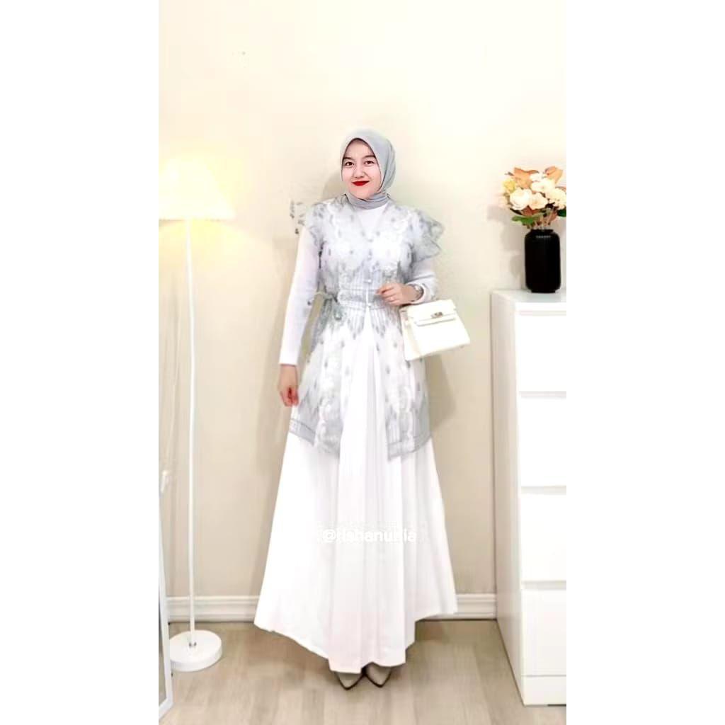 meyina outer brukat tunik hari lebaran/hari raya outer brokat kondangan