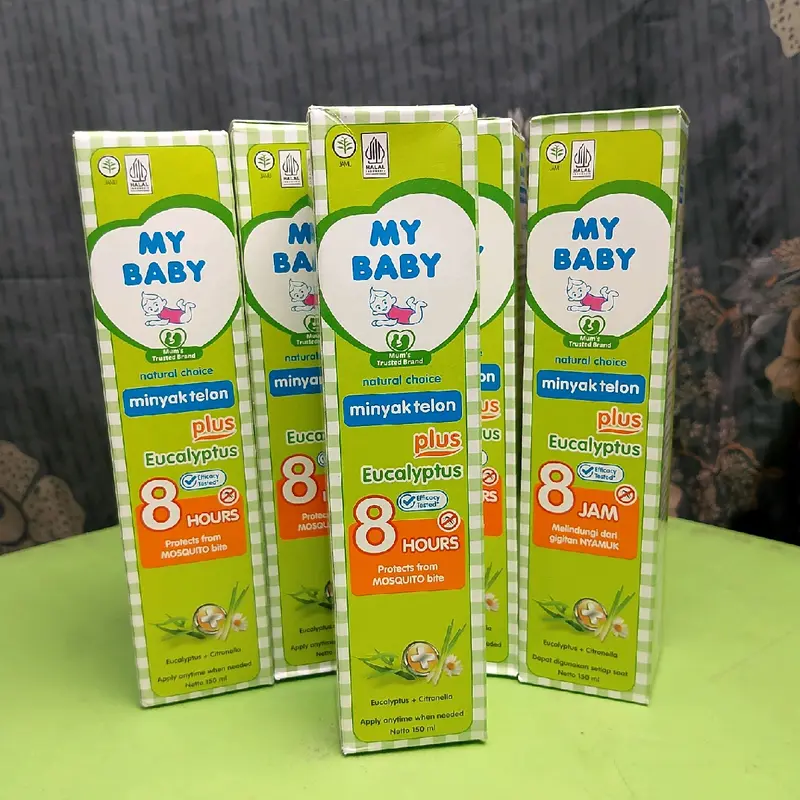 PAKET MINYAK TELON ANTI NYAMUK MURAH MY BABY PLUS menghangatkan kulit perut bayi Eucalyptus 60ml / 90ml / 150ml 6