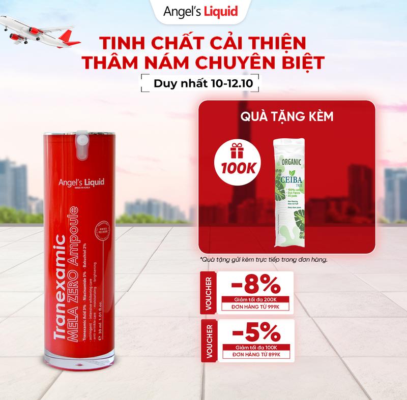 [10.10] Tinh Chất Cải Thiện Thâm Nám Chuyên Biệt Serum Angel's Liquid Tranexamic Mela Zero Ampoule 30ml (ĐỎ)