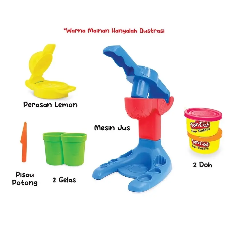 [COD] FUNDOH JUICER MINI MAINAN ANAK SATU SET CETAKAN JUS BUAH PERAS MAINAN ANAK PLASTISIN MALAM CLAY KREATIF 1