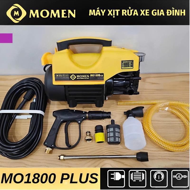  Máy Rửa Xe Gia Đình Áp Lực Cao Momen 1800 Đầy Đủ Phụ Kiện Đi Kèm 