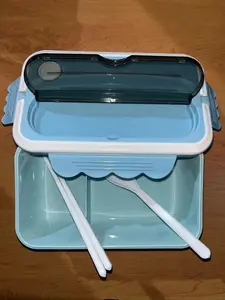 Kotak makan 1 set bahan tebal praktis mudah dibawa kemana mana OLL-4299-HZ