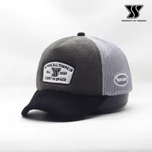 YANXSHA - TOPI VISOR PENDEK CORDUROY TRUCKER UNISEX PREMIUM DISTRO
