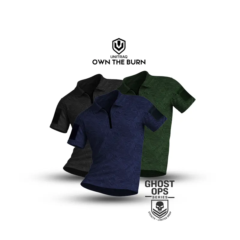 Kaos Wangki Zipper – Ghost Ops Series | bahan drifit embos bisa custom logo dan tulisan 0