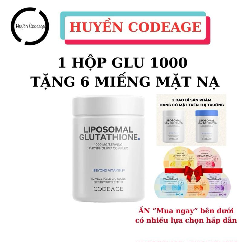 GLU 1000 Giá Tốt Viên Liposomal Glutathione Codeage 1000mg hộp 60 viên - HUYỀN CODEAGE