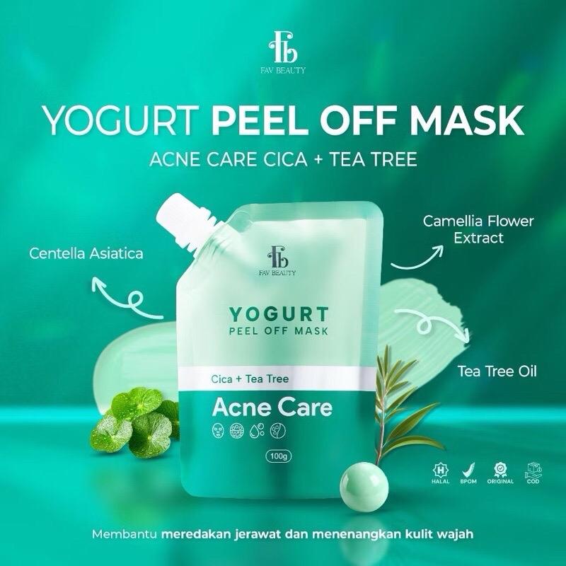 ￼FAV Beauty Yogurt Peel Off Mask | Acne Care Skin Barrier Firming Brightening | Masker Peel Off Perawatan Jerawat Mencerahkan Mengencangkan Melembabkan Kulit Wajah BPOM 3