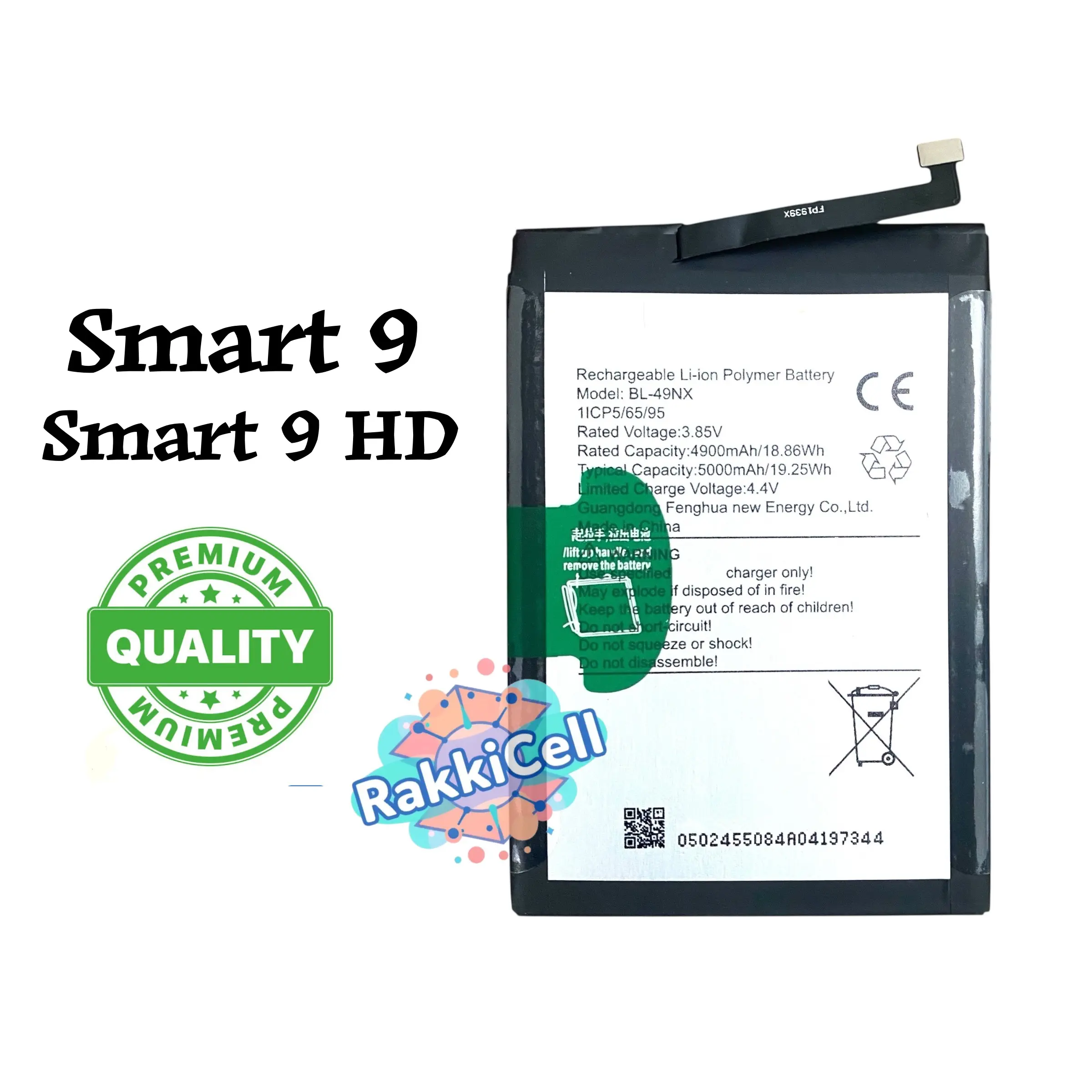 Baterai For Hp infinx Smart 9 /  Smart9 HD ,  BL-49NX Batere Battery Batrai Batrei Batu Batre Battre Batery Hape  Rk2 Charger Handphone