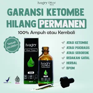 Ivogry Serum Anti Ketombe 50ml BPOM Hair Tonic Anti Dandruff Expert Treatment Hilangkan Ketombe Psoriasis Gatal Bau Rambut Rontok Pertumbuhan Rambut Nutrisi Kulit Kepala
