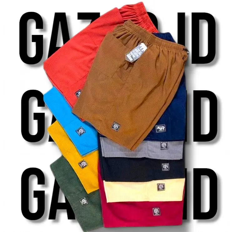 Celana Pendek Corduroy Anak dan Dewasa Fashion Unisex