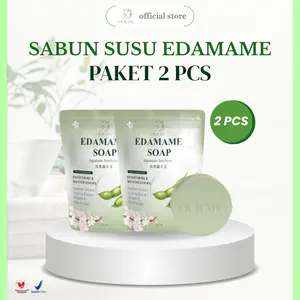 Ourabe Japanese Soybean Soap (PAKET 2 PCS) - Sabun Susu Edamame Jepang Pertama Dengan Niacinamide,Vitamin E dan Rico Extract