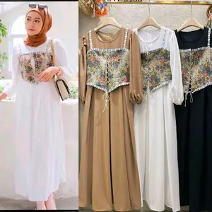 Alitha dress gamis korea gamis korean style gamis kondangan gamis pesta gamis viral kekinian Muslim Mewah Wanita Remaja Lebaran Dewasa