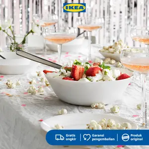 IKEA OFTAST Mangkok Saji Bahan Kaca Tempered Putih 23cm