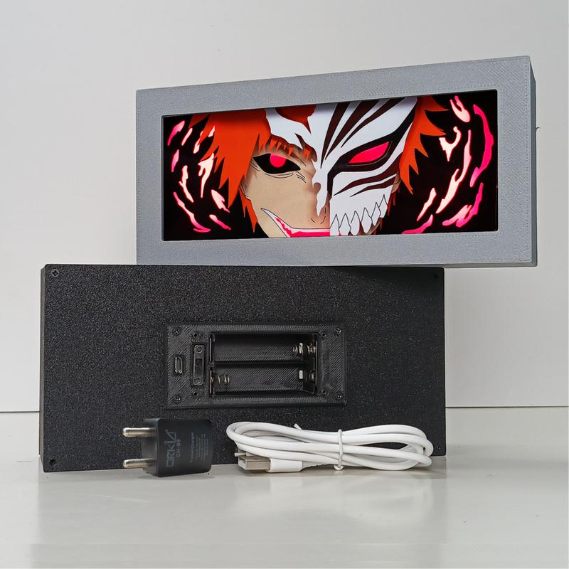 3D Anime Lightbox bleach Art lampu LED dekorasi kamar Kotak Usb Baterai 1