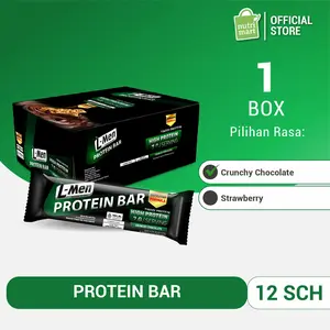 L-Men Protein Bar 12 Sachet - Crunchy Chocolate / Strawberry - 7g Whey Protein - Rendah Lemak